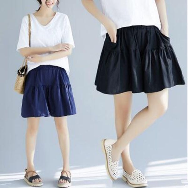 women's shorts spring summer casual women elastic waist loose skirts female vintage solid j1, White;black
women's shorts spring summer casual women elastic waist loose skirts female vintage solid j1, White;black