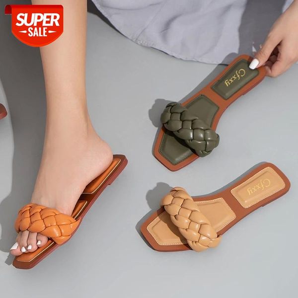 2021 woven slippers women slip on slides fashion brand square toe leather flat sandals female outdoor casual flip flops #f31k, Black
2021 woven slippers women slip on slides fashion brand square toe leather flat sandals female outdoor casual flip flops #f31k, Black