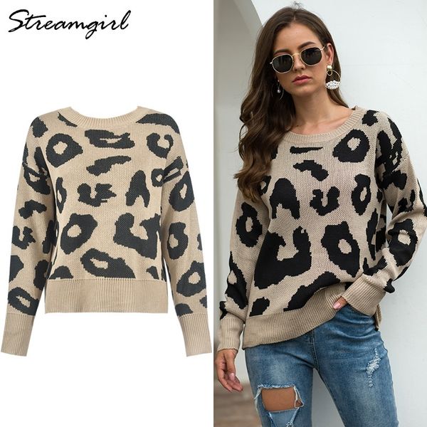 streamgirl leopard print sweater women winter loose pullover feminino woman sweaters ladies leopard pink sweater women 210421, White;black
streamgirl leopard print sweater women winter loose pullover feminino woman sweaters ladies leopard pink sweater women 210421, White;black