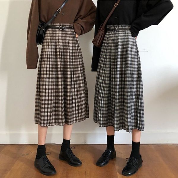 skirts korean student retro plaid skirt female a-line high waist mid-length woolen spring autumn loose s ins u5gk, Black
skirts korean student retro plaid skirt female a-line high waist mid-length woolen spring autumn loose s ins u5gk, Black