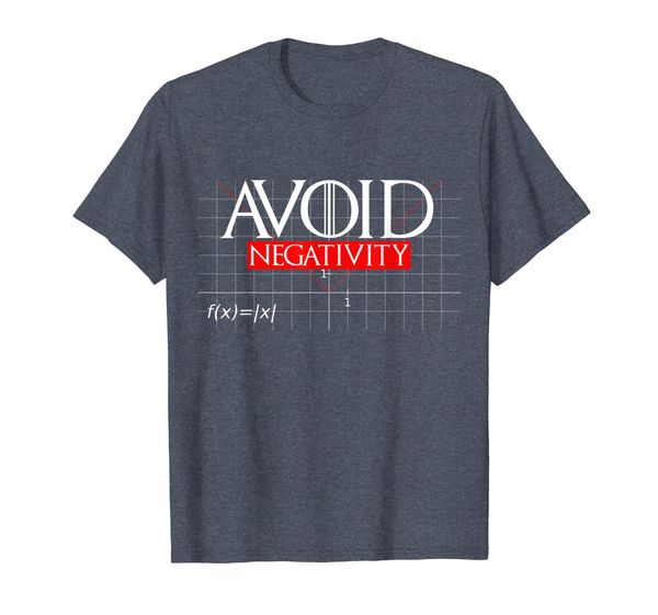 avoid negativity math equation funny math teacher humor tee, White;black