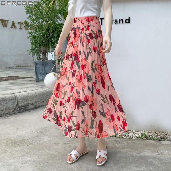 skirts casual streetwear print floral skirt women summer beach long for ladies elastic waist chiffon saia a-line pleated, Black
skirts casual streetwear print floral skirt women summer beach long for ladies elastic waist chiffon saia a-line pleated, Black