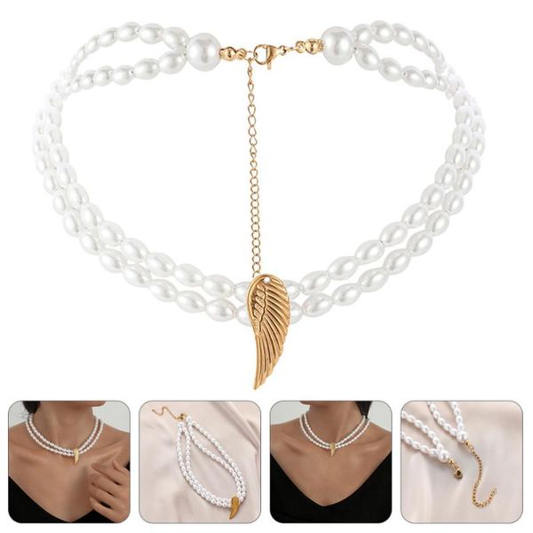pendant necklaces pearls clavicle chain necklace wing charm decorated jewelry gift, Silver
pendant necklaces pearls clavicle chain necklace wing charm decorated jewelry gift, Silver
