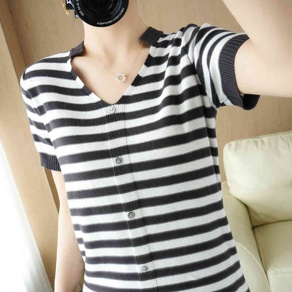 women's t-shirt female summer shirt, casual, striped cotton mesh, v-neck, sweater vest, short sleeve, plus size, warm t-shirts, White
women's t-shirt female summer shirt, casual, striped cotton mesh, v-neck, sweater vest, short sleeve, plus size, warm t-shirts, White