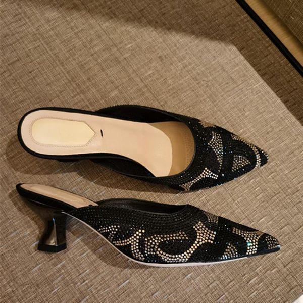 sandals arrival 2021 spring and summer crystal women shoes high heel pointed toe slip on pumps mesh fashion 35-42, Black
sandals arrival 2021 spring and summer crystal women shoes high heel pointed toe slip on pumps mesh fashion 35-42, Black