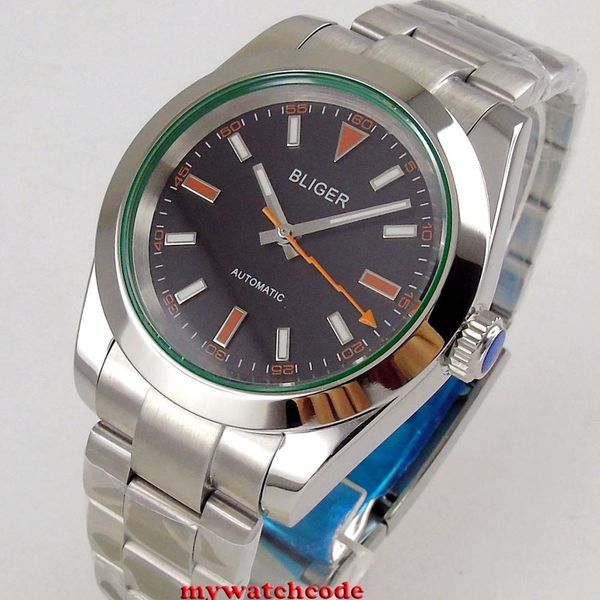 40mm bliger black scoreboard orange marks plate sapphire crystal automatic mens watch, Slivery;brown
40mm bliger black scoreboard orange marks plate sapphire crystal automatic mens watch, Slivery;brown