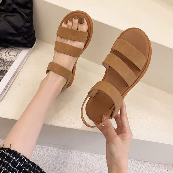 sandals women's flat casual summer beach shoes ladies 2021 suede leather platform female sandalies ankle strap hook loop, Black
sandals women's flat casual summer beach shoes ladies 2021 suede leather platform female sandalies ankle strap hook loop, Black
