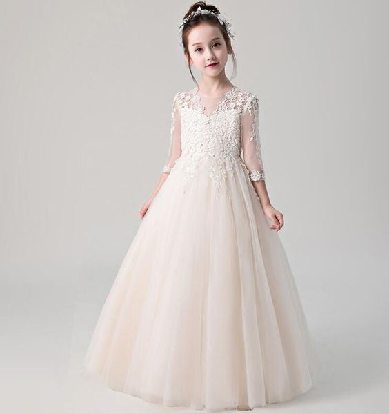 girl's dresses girl wedding dress half sleeve champagne lace first communion for party princess tulle long flower vestidos, Red;yellow
girl's dresses girl wedding dress half sleeve champagne lace first communion for party princess tulle long flower vestidos, Red;yellow
