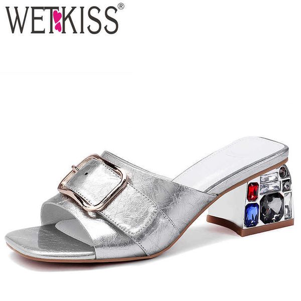 wetkiss colorful crystal heels high slippers woman wedding slides shoes female leather buckle mules shoes women summer 210630, Black
wetkiss colorful crystal heels high slippers woman wedding slides shoes female leather buckle mules shoes women summer 210630, Black
