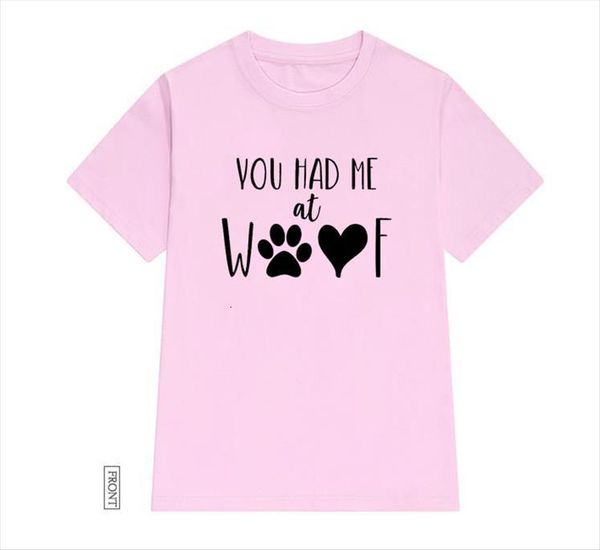you had me at woof women t shirt cotton casual funny yong girl tee 5 colors drop ship s, White
you had me at woof women t shirt cotton casual funny yong girl tee 5 colors drop ship s, White