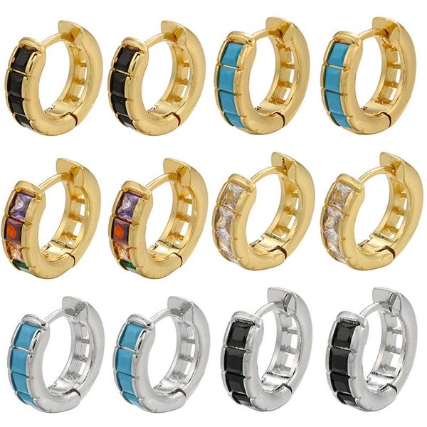 hoop & huggie qmhje 1 pair mini small earrings for women cz rainbow jewelry gold silver color geometric rectangle stone hoops aretes, Golden;silver
hoop & huggie qmhje 1 pair mini small earrings for women cz rainbow jewelry gold silver color geometric rectangle stone hoops aretes, Golden;silver