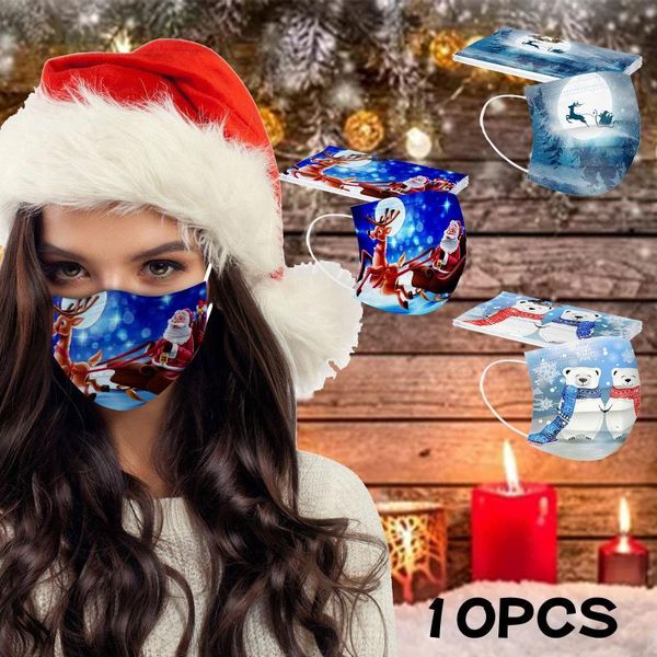 party favor 10pc christmas disposable face mask 3-ply protective covers fashion mouths printed masks for men halloween cosplay 
party favor 10pc christmas disposable face mask 3-ply protective covers fashion mouths printed masks for men halloween cosplay