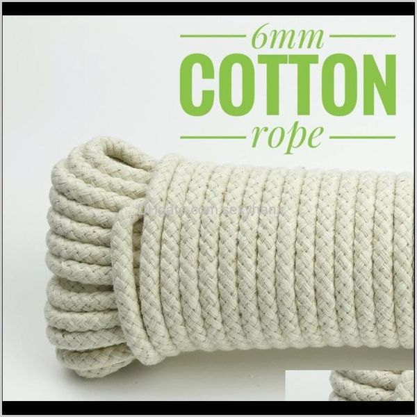 yarn clothing fabric apparel drop delivery 2021 6mmx20m braided cotton rame rope clotheslines diy wedding decor craft cord camping tying gar, Black;white
yarn clothing fabric apparel drop delivery 2021 6mmx20m braided cotton rame rope clotheslines diy wedding decor craft cord camping tying gar, Black;white