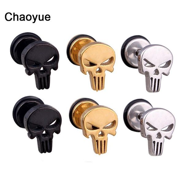 punk skull stud earrings skeleton earring for men and women stainless steel gothic biker ear piercing male jewelry, Golden;silver
punk skull stud earrings skeleton earring for men and women stainless steel gothic biker ear piercing male jewelry, Golden;silver