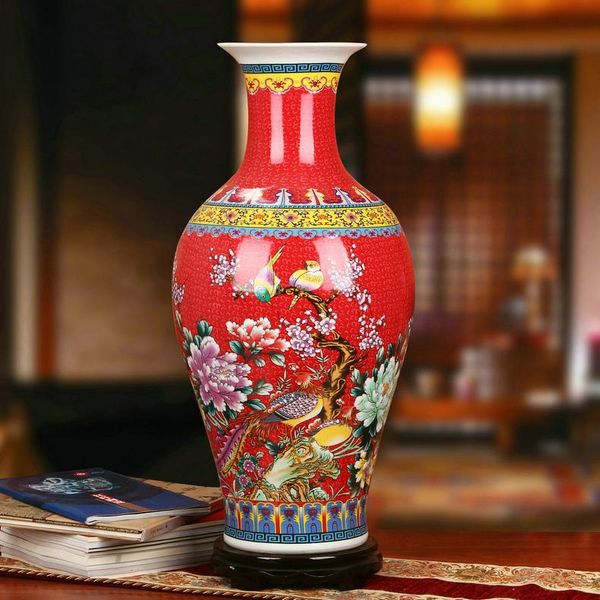 vases jingdezhen porcelain vase enamel chinese red peony phoenix flower and bird modern home decoration ceramic
vases jingdezhen porcelain vase enamel chinese red peony phoenix flower and bird modern home decoration ceramic