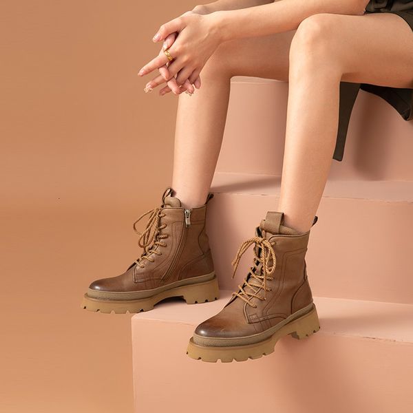 boots women platform boots genuine cow leather waxing round toe ankle length lace-up shoes with side zipper handmade 03501, Black
boots women platform boots genuine cow leather waxing round toe ankle length lace-up shoes with side zipper handmade 03501, Black