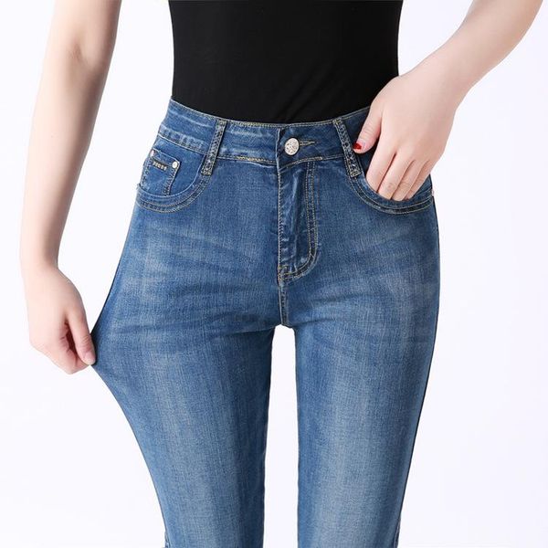 summer female high waist stretch slim thin large size denim cropped trousers calf-length pants women's jeans, Blue
summer female high waist stretch slim thin large size denim cropped trousers calf-length pants women's jeans, Blue