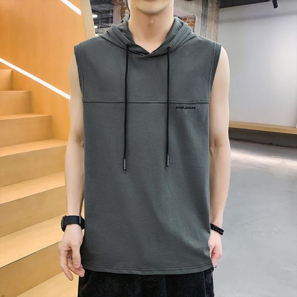 summer fashion tank casual mens pure cotton men vest clothes solid color hooded sleeveless embroidered sport, White;black
summer fashion tank casual mens pure cotton men vest clothes solid color hooded sleeveless embroidered sport, White;black