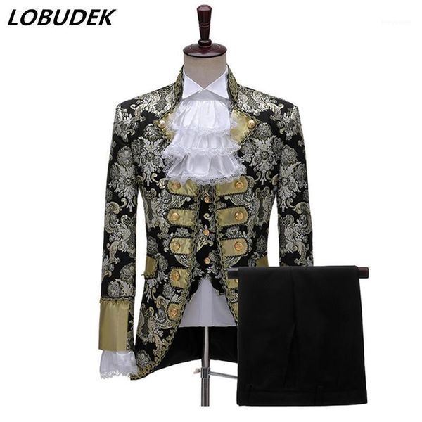 men's suits & blazers british style vintage tuxedo court dress wedding groom evening prom jacquard stage drama performance 3 piece suit, White;black
men's suits & blazers british style vintage tuxedo court dress wedding groom evening prom jacquard stage drama performance 3 piece suit, White;black
