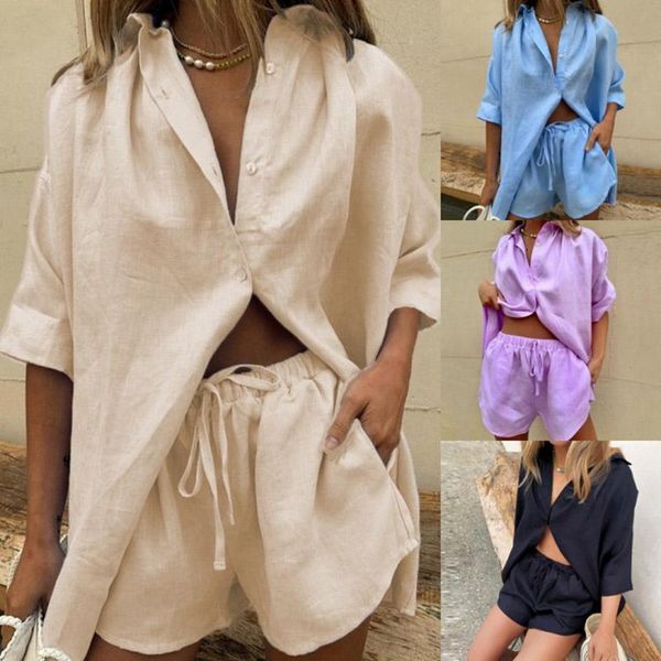 women's tracksuits 2021 summer single breasted lapel short sleeve two piece wide leg pants lace up shorts for ladies fashion, Gray
women's tracksuits 2021 summer single breasted lapel short sleeve two piece wide leg pants lace up shorts for ladies fashion, Gray