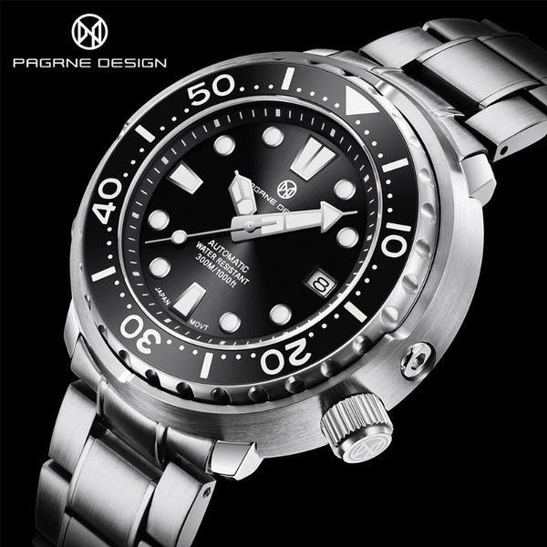 wristwatches pagrne design brand men's automatic mechanical watch waterproof 300m luxury sapphire stainless steel for men reloj hombre, Slivery;brown
wristwatches pagrne design brand men's automatic mechanical watch waterproof 300m luxury sapphire stainless steel for men reloj hombre, Slivery;brown