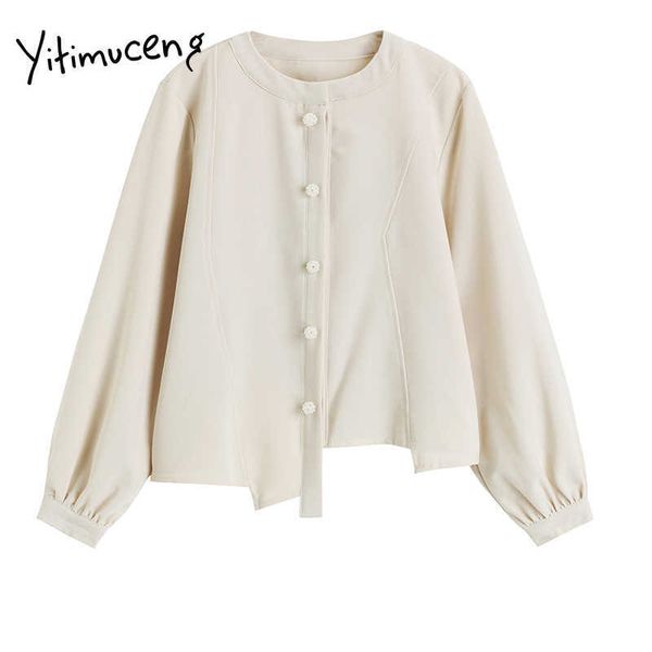yitimuceng irregular blouse women button up shirts long sleeve o-neck straight solid spring fashion office lady 210601, White
yitimuceng irregular blouse women button up shirts long sleeve o-neck straight solid spring fashion office lady 210601, White