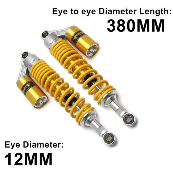parts 1 pair spring 8mm 380mm 15" motorcycle rear air absorbers gas suspension yellow motorbike d30
parts 1 pair spring 8mm 380mm 15" motorcycle rear air absorbers gas suspension yellow motorbike d30