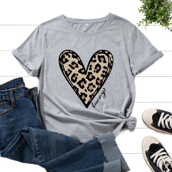 women's t-shirt 100% cotton womens short sleeve leopard pattern love heart graphic t shirts oversized tees streetwear female, White
women's t-shirt 100% cotton womens short sleeve leopard pattern love heart graphic t shirts oversized tees streetwear female, White