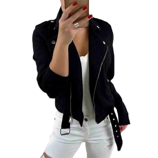 women's jackets plus size s~3xl women jacket flight coats fashion casual solid zip up outwear long sleeve autumn spring slim clothes f, Black;brown
women's jackets plus size s~3xl women jacket flight coats fashion casual solid zip up outwear long sleeve autumn spring slim clothes f, Black;brown