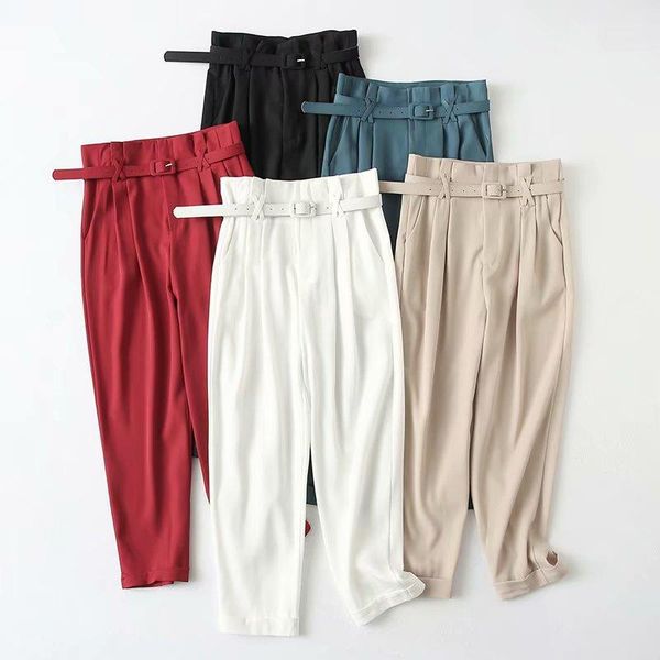 women's pants high waist straight leg british style casual wide 2021 summer harajuku trousers women & capris, Black;white
women's pants high waist straight leg british style casual wide 2021 summer harajuku trousers women & capris, Black;white
