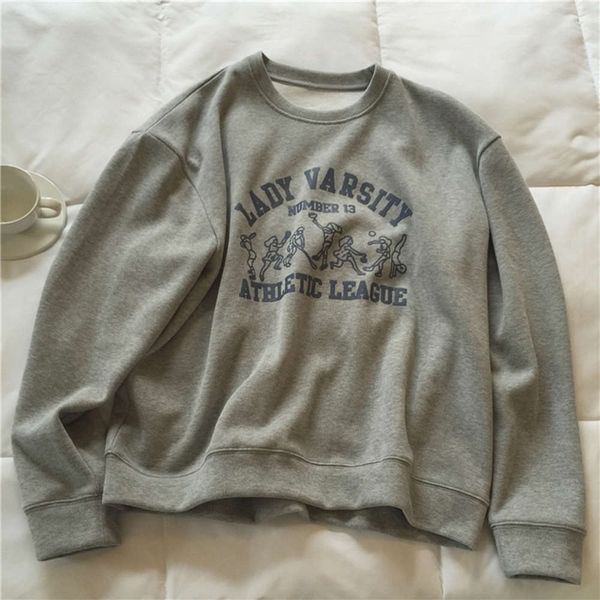 autumn sports girls letter print women's round neck sweater loose pullover leisure long sleeve top, Black
autumn sports girls letter print women's round neck sweater loose pullover leisure long sleeve top, Black