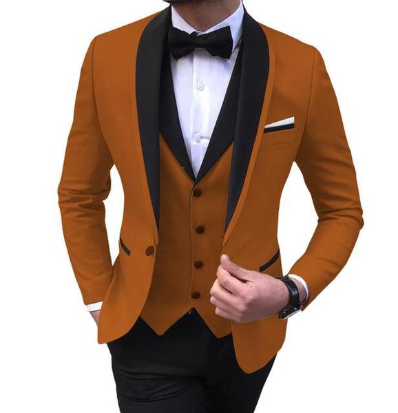 men's suits & blazers brown slim fit mens 3 pieces black shawl lapel casual tuxedos for wedding groomsmen men 2021 (blazer+vest+pant), White;black
men's suits & blazers brown slim fit mens 3 pieces black shawl lapel casual tuxedos for wedding groomsmen men 2021 (blazer+vest+pant), White;black