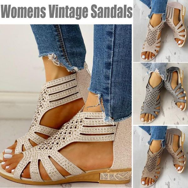 sandals 2021 women's wedge ladies fish mouth hollow roma summer shoes fashion casual non-slip crystal bling footwear, Black
sandals 2021 women's wedge ladies fish mouth hollow roma summer shoes fashion casual non-slip crystal bling footwear, Black