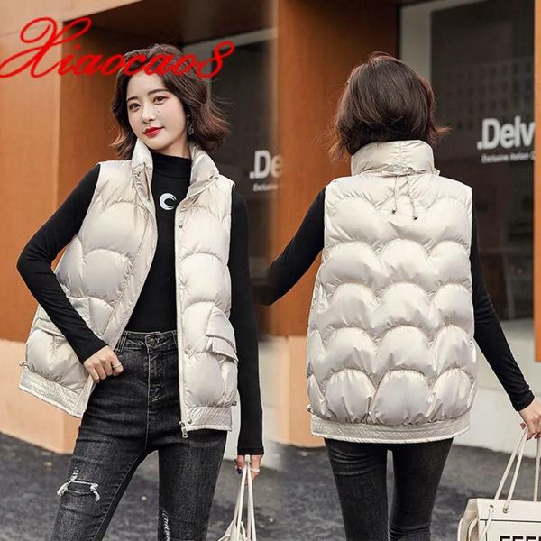 women's vests 2021 autumn cotton padded for women beige black stand collar gilet plus size short vest sleeveless jacket, Black;white
women's vests 2021 autumn cotton padded for women beige black stand collar gilet plus size short vest sleeveless jacket, Black;white