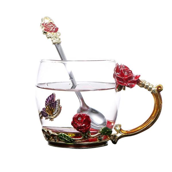 mugs enamel water cup heat-resistant high-quality flower tea with spoon home office drinkware lovers gift glass
mugs enamel water cup heat-resistant high-quality flower tea with spoon home office drinkware lovers gift glass