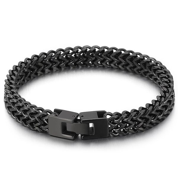 men boy cool silver / gold/ black stainless steel figaro chain double row bracelet biker bangle 10mm 8.66''
men boy cool silver / gold/ black stainless steel figaro chain double row bracelet biker bangle 10mm 8.66''