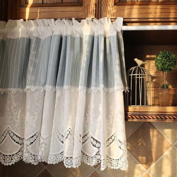 curtain & drapes half-curtain pure white embroidery blue stripes roman lace hem coffee for kitchen cabinet door
curtain & drapes half-curtain pure white embroidery blue stripes roman lace hem coffee for kitchen cabinet door