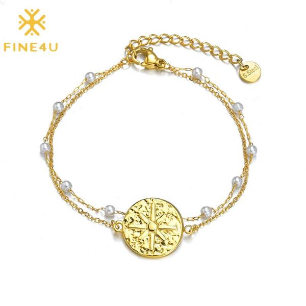 trendy stainless steel splicing pearl beads double-layer link bracelet female simple jewelry charm bracelets, Golden;silver
trendy stainless steel splicing pearl beads double-layer link bracelet female simple jewelry charm bracelets, Golden;silver
