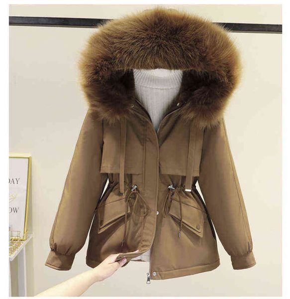 cotton padded plus size 2xl winter big fur jacket women loose slim warm hooded parka coat down jacket 211130, Black
cotton padded plus size 2xl winter big fur jacket women loose slim warm hooded parka coat down jacket 211130, Black