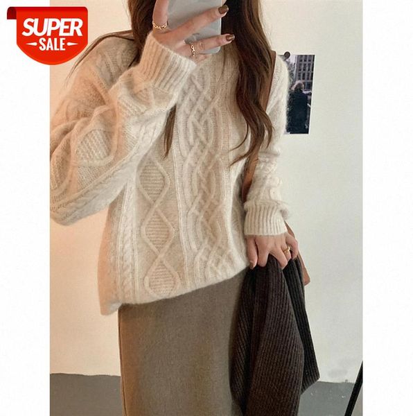 tg mohair sweater women retro twist pullover loose round neck 12929 #ij4a, Black;gray
tg mohair sweater women retro twist pullover loose round neck 12929 #ij4a, Black;gray