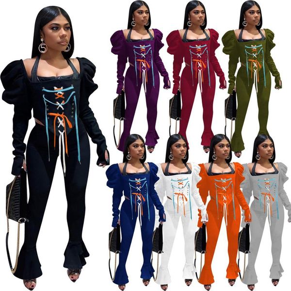 lace with flounce stacked sleeve and bodycon flare sweatpants women two piece outfits winter solid color casual suits 3u1g, Gray
lace with flounce stacked sleeve and bodycon flare sweatpants women two piece outfits winter solid color casual suits 3u1g, Gray