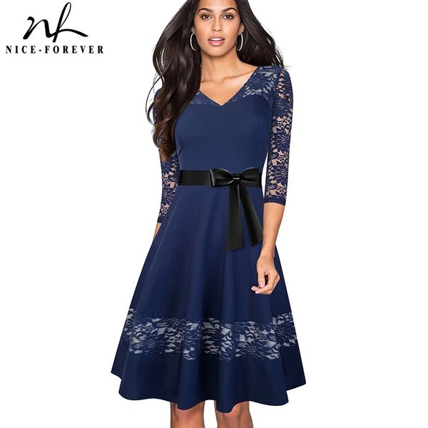 nice-forever autumn floral lace patchwork with sash dresses party elegant women flared dress btya182 210419, White
nice-forever autumn floral lace patchwork with sash dresses party elegant women flared dress btya182 210419, White