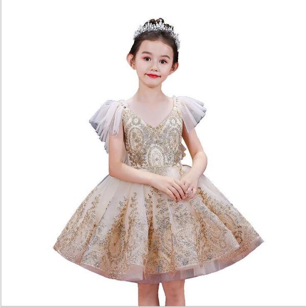 girl's dresses gold sequin lace girl first communion dress tulle party ball gown flower for wedding kid baptism princess vestido, Red;yellow
girl's dresses gold sequin lace girl first communion dress tulle party ball gown flower for wedding kid baptism princess vestido, Red;yellow
