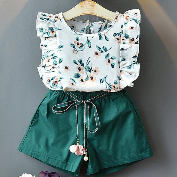 clothing sets girls spring summer floral children sleeveless t-shirt+solid shorts 2pcs kids suit fashion 3-7t clothes, White
clothing sets girls spring summer floral children sleeveless t-shirt+solid shorts 2pcs kids suit fashion 3-7t clothes, White