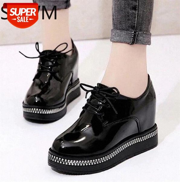 2020 brand Spring Casual Solid Women Shoes Patent Leather Lace-Up Loafers Platforms Sneakers British Style Ladies Oxfords W4 #OH6R, Black
2020 brand Spring Casual Solid Women Shoes Patent Leather Lace-Up Loafers Platforms Sneakers British Style Ladies Oxfords W4 #OH6R, Black