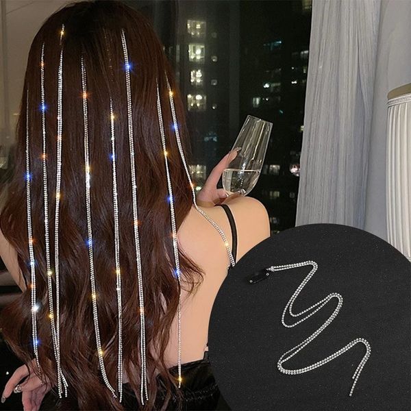 flash rhinestone chain hairpin female headdress tassel hair clip women braided hair barrettes headwear hair accessories, Slivery;white
flash rhinestone chain hairpin female headdress tassel hair clip women braided hair barrettes headwear hair accessories, Slivery;white