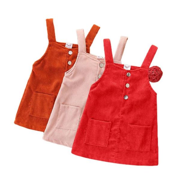 girl's dresses toddler baby girl ribbed outfit dress fall winter velvet straps suspender solid button pocket party children's clot, Red;yellow
girl's dresses toddler baby girl ribbed outfit dress fall winter velvet straps suspender solid button pocket party children's clot, Red;yellow