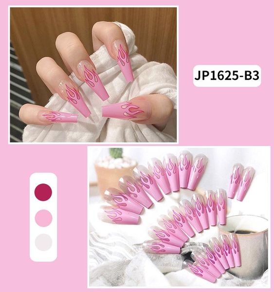 false nails 24pcs pink flame printed nail patch glue type removable super long paragraph fashion manicure dl, Red;gold
false nails 24pcs pink flame printed nail patch glue type removable super long paragraph fashion manicure dl, Red;gold