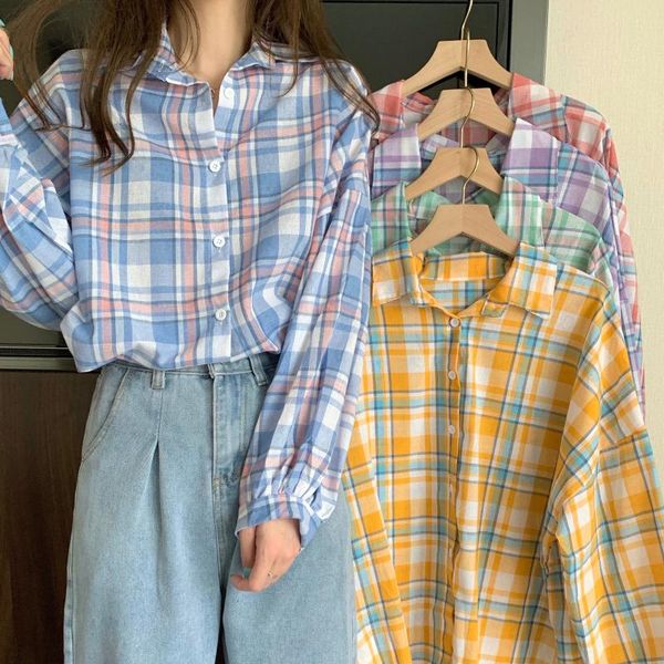 spring shirts plaid button up shirt women korean fashion y2k harajuku autumn female chic all-match long sleeve loose women's t-shirt, White
spring shirts plaid button up shirt women korean fashion y2k harajuku autumn female chic all-match long sleeve loose women's t-shirt, White