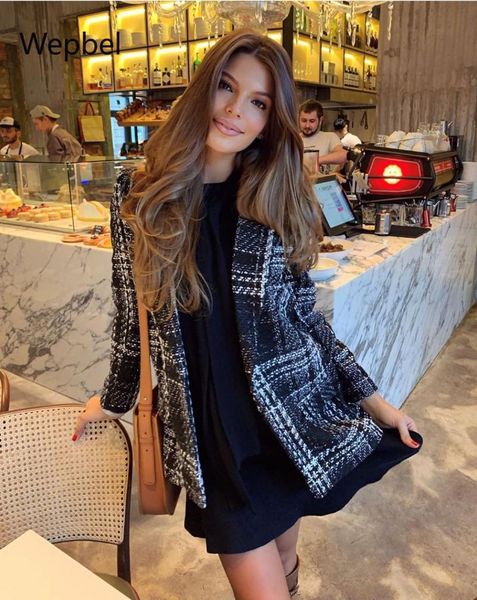 women's wool & blends wepbel fashion long sleeve slim fit real pocket casual women suit woolen coat autumn female leisure, Black
women's wool & blends wepbel fashion long sleeve slim fit real pocket casual women suit woolen coat autumn female leisure, Black